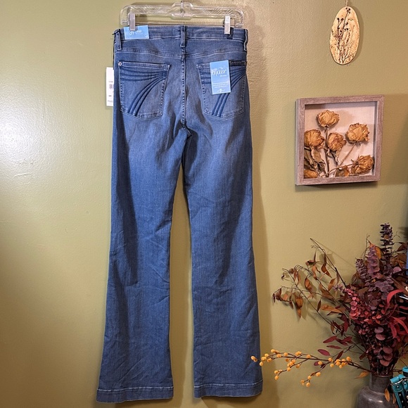 NWT 7 For All Mankind Dojo B(air) flare leg trouser size 31 - Picture 10 of 15